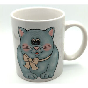 Double Sided Cute Cat 12 oz Mug | cat face/Cat Tail collectible cup